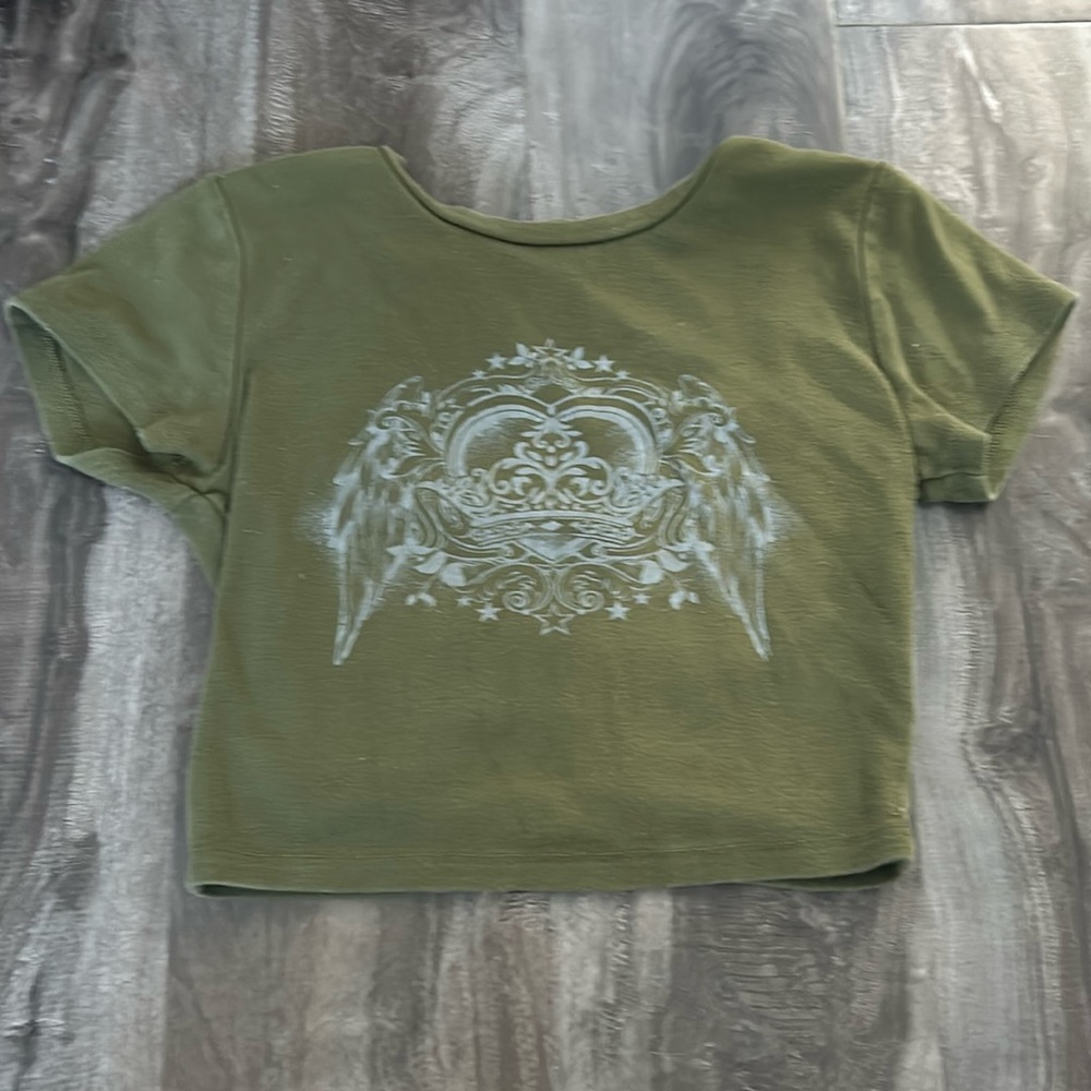 Green Crop Top